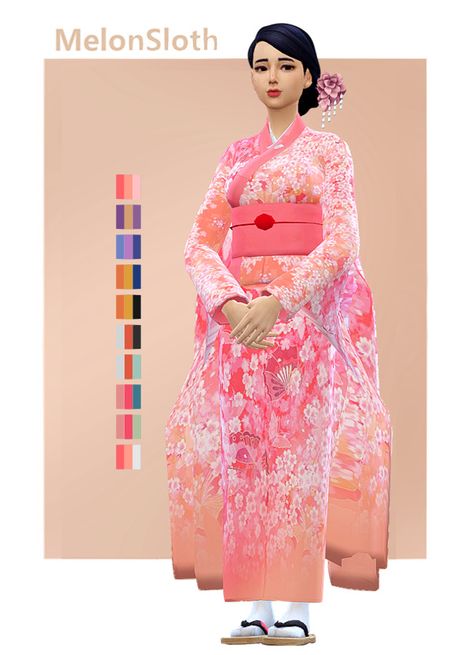 Sims 4 Cc Kimono Dress, Sims 4 Kimono Maxis Match, Sims 4 Japanese Wedding Dress, Yukata Sims 4 Cc, Ts4 Kimono, Sims 4 Japanese Cc Maxis Match, Sims 4 Yukata, Sims 4 Kitsune Cc, Kimono Sims 4 Cc