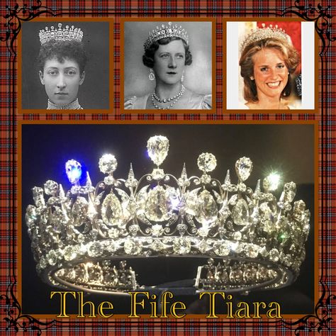 1st April and today's tiara is the fabulous Fife Tiara now on display at Kensington Palace. It was a wedding gift to Princess Louise from her husband the Duke of Fife.  It would pass to her elder daughter, Princess Alexandra who wore it at the last two Coronations. The current Duchess wore it on her wedding day. Fife Tiara, Elder Daughter, Royal Family Jewels, Royal Crown Jewels, 1st April, Princess Louise, Princesa Real, Royal Family Pictures, Tiaras Jewellery