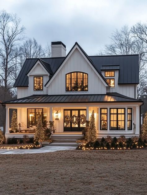 Barndominium Vibes Different House Styles Architecture, Farmhouses With Porches, L House Design, Farm Houseplans Interior Design, Country House Decor Farmhouse, Modern Farm Home, Beautiful Farmhouse Exterior, Farm Houseplans Interior, Country House Ideas