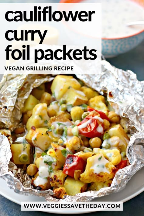 Grill Packets, Camper Meals, Fried Dandelions, Vegan Grilling Recipes, Vegetarian Grilling, Camp Food, Foil Packet, Summer Eats, Vegan Grilling