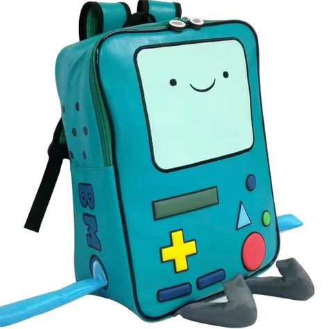 Brand - Adventure Time Style - Full-Size Bmo Backpack Color - Bmo Blue / Teal Size - 15.35 Inches X 6.3 Inches X 11.42 Inches (Full Size!) Condition - Nwot! This Never Used Bmo Backpack Is Perfect For School And Can Even Fit A Laptop!! It’s Great For Kids And Kids At Heart Alike! Full Size And The Arms Are Detachable!! Bmo Backpack, Adventure Time Backpack, Cute Adventure Time, Adventure Time Merch, Cute Backpacks For School, Adventure Time Style, Finn And Jake, Silly Clothes, Messanger Bag