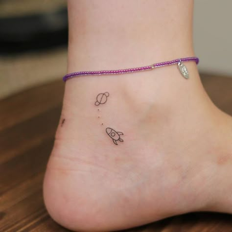 Tiny Planet Tattoos, Unforgettable Tattoo, Simple Wave Tattoo, Rocket Tattoo, Saturn Tattoo, Astronaut Tattoo, Tiny Wrist Tattoos, Lavender Tattoo, Planet Tattoos