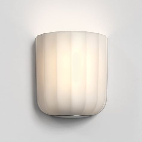 Veo Wall Light, Matt Nickel | Astro Bronze Wall, Fluted Glass, Glass Wall Lights, Flute Glass, Opal White, Wall Light Fixtures, Light Effect, White Opal, Lighting Collections