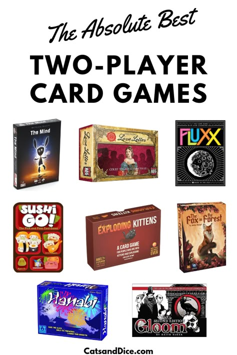 Card Games For Two, Games For Two People, Best Card Games, Fun Couple Games, Top Board Games, Board Games For Two, Board Games For Couples, Bored Games, Best Board Games