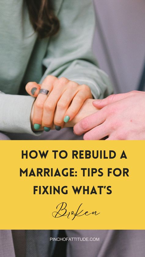 Marriages go through ups and downs, but fixing a broken marriage is possible with effort and love. Learn how to rebuild a marriage by reigniting your connection and creating a strong foundation for the future. 💕✨ #FixingABrokenMarriage #HowToRebuildAMarriage #HowToSaveYourMarriage #HowToFixABrokenMarriageTips #SavingABrokenMarriage Diy Marriage Counseling, How To Let Go Of Resentment In Marriage, How To Rebuild A Relationship, How To Save Your Marriage, How To Fix A Relationship, Resentment In Marriage, Fix Marriage, Saving Marriage, Premarital Counseling Questions