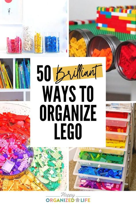 I know seeing a bunch of tiny lego pieces on the floor can feel so overwhelming you don’t even know where to start. That’s why I'm sharing these 50 brilliant and creative LEGO storage ideas as well as lots of info and tips on how to choose the perfect lego storage solution for your home. Organize Legos Organization Ideas, How To Organize Legos, Organize Legos, Lego Storage Ideas, Lego Storage Solutions, Lego Storage Organization, Lego Organization, Decluttering Inspiration, Lego Table