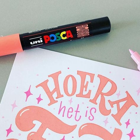 Studio Niekel on Instagram: "One more birthday card 🎂 . Handmade with those lovely pastel pink & coral colored Posca markers 💕 . . @poscaoficial @posca_pens . ." Posca Markers, Posca Pens, Posca Marker, Birthday Card Handmade, Card Handmade, Pink Coral, Coral Color, Coral Pink, Pastel Pink