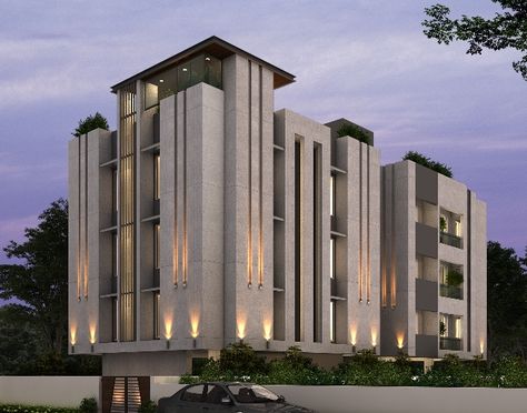 High end apartments in kilpauk, anna nagar, Residential property in Chennai Highrise Apartment Elevation, Apartment Elevation Design Modern, Hotel Elevation Exterior, Apartment Elevation Design, Luxury Apartments Exterior, Hotel Elevation, Apartment Exterior Design, Apartment Elevation, Building Elevations