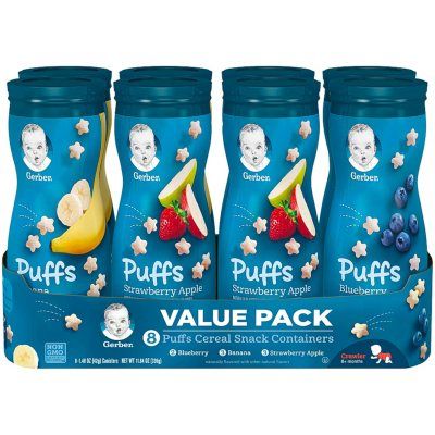 Gerber Food, Gerber Puffs, Corn Snacks, Cereal Snacks, Baby Cereal, Baked Corn, Baby Snacks, Veggie Dip, Snack Containers