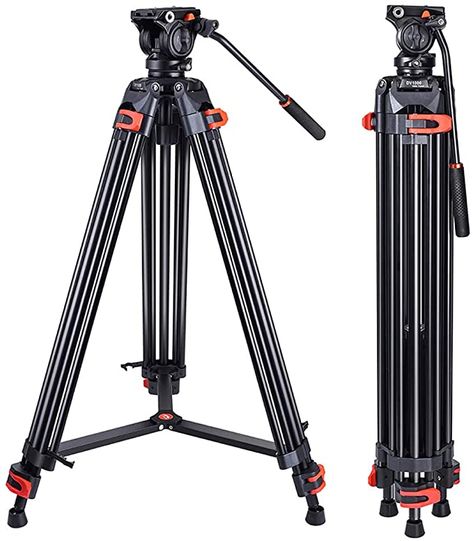 Amazon.com : Heavy Duty Tripod Professional Video Tripod Aluminium 72inch with 360 Degree Fluid Head for Canon Nikon DSLR Camcorder Cameras : Camera & Photo Black Magic Camera, Spotting Scopes, Professional Camera, Travel Camera, Nikon Dslr, Gopro Camera, Camera Tripod, Photo Equipment, Photo Packages