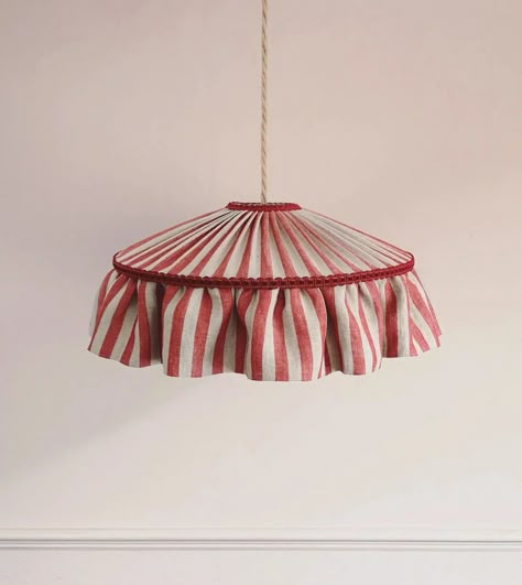 Diy Lampe, Red And Beige, Circus Tent, Handmade Fabric, Pop Of Color, My New Room, 인테리어 디자인, Lampshades, Design Inspo