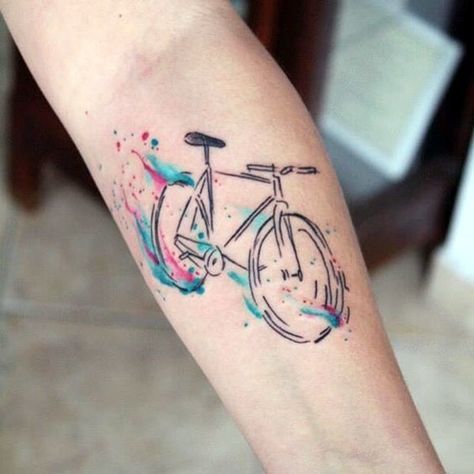 Incredibly Artistic Abstract Tattoo Designs (7) Bike Tattoo Ideas Cycling, Bike Tattoo Ideas, Tattoo Bike, Cycling Tattoo, Bike Tattoo, Family First Tattoo, Tier Tattoo, Bicycle Tattoo, Abstract Tattoo Designs