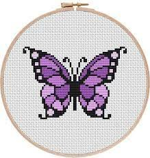 Beginner Cross Stitch Patterns Free, Cross Stitch Butterfly, Stitch Butterfly, Counted Cross Stitch Patterns Free, Butterfly Cross Stitch Pattern, Free Cross Stitch Pattern, Cross Stitch Beginner, Hand Embroidery Patterns Free, Floral Cross Stitch Pattern