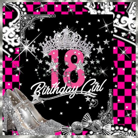 18th birthday Happy Birthday 18th Girl, Happy 18th Birthday Granddaughter, Happy 18th Birthday Girl, Happy Birthday To Niece, Happy 18th Birthday Quotes, Birthday Gif Images, Happy 18th Birthday, Engagement Mehndi, Happy Birthday 18th