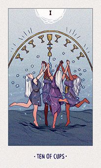 Ten Of Cups Tarot, Ten Of Cups, Cup Tattoo, Cups Tarot, Angel Tarot Cards, Angel Tarot, Angel Cards, Cup Art, Tarot Card Meanings