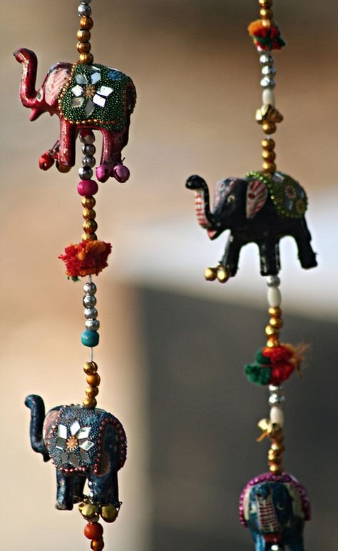 Elephant Decorations Diy Elephant Decor, Elephant Mobile Diy, Elephant Decorations, Traditional Indian Elephant Art, Decorative Elephants Indian, Elephant Showpiece, Elephants Never Forget, Elephant Ornament, Hanging Beads