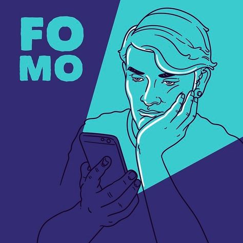 Fear of missing out concept Free Vector | Free Vector #Freepik #freevector #health #social #stress #connected Fear Of Missing Out Art, Fomo Fear Of Missing Out Illustration, Fomo Fear Of Missing Out Quotes, Fomo Fear Of Missing Out, Boy Meets World Quotes, Fear Of Missing Out, Outing Quotes, World Quotes, Boy Meets World