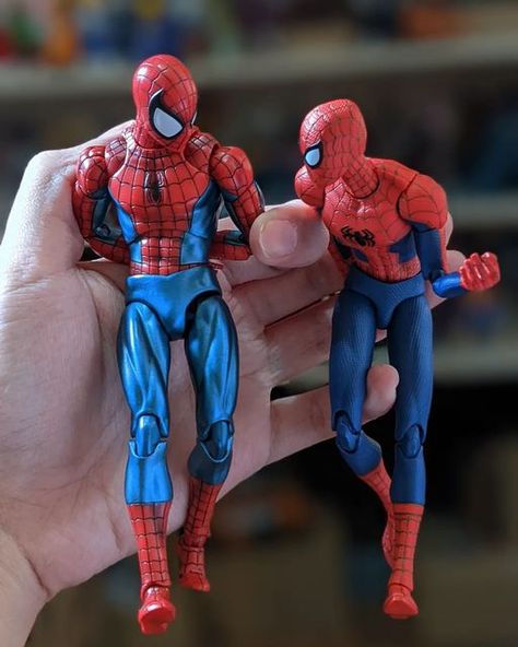 Raven on Instagram: "Was messing around with these two figures earlier. Here are some shots. #spiderman #intothespiderverse #spiderverse #spidey #mafex #sentinel #itsv #toypic_community #toyphotography #toystagram #toyplanet #actionfigures #actionfigurephotography #marvel #marveluniverse #marvelcomics" Spiderman Figure Poses, Two Spiderman, Spider Man Figure Poses, Spiderman Intothespiderverse, Mafex Spiderman, Spiderman Figurine, Spider Man Figures, Spider Man Action Figure Poses, Custom Spiderman