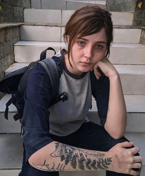 Tattoos For Your Son, Us Halloween Costume, Inside Of Arm Tattoo, Ellie The Last Of Us, Twin Tattoos, Back Of Arm Tattoo, Triangle Tattoos, Tattoo For Son, Cute Couple Poses