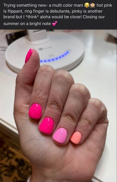 Summer Colored Acrylic Nails, Mail Color Ideas, Powder Dipped Nails Colors Summer, Bright Dip Nails, Summer Dip Nails 2024, Fun Dip Nails, Nail Dipping Powder Designs, Summer Shellac, Sns Ideas