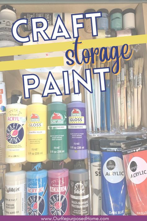 Organizing Acrylic Paint Tubes, Paint Containers Diy, Painting Supply Organization, Organizing Painting Supplies, Paint Storage Ideas Acrylic, Acrylic Paint Bottle Storage, Storage For Acrylic Paint Bottles, How To Store Acrylic Paint Bottles, Diy Paint Bottle Storage