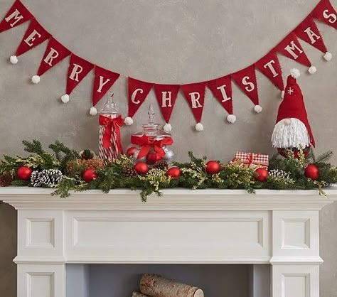 Merry Christmas Garland, Christmas Room Decor Diy, Christmas Decorations Garland, Christmas Bunting, Merry Christmas Images, Christmas Banners, Christmas Makes, Christmas Sewing, Garland Decor