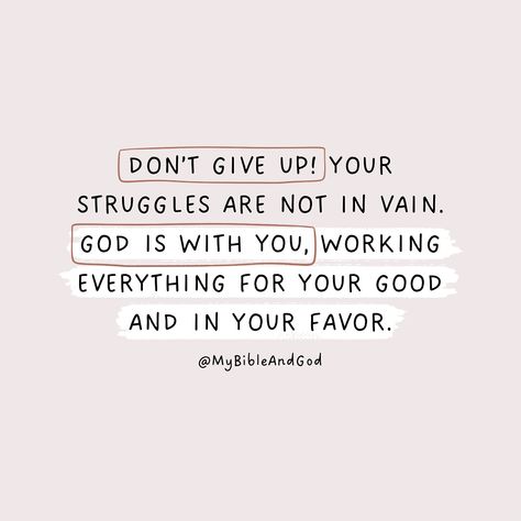 Persevere through difficult times. Remain steadfast, even when faced with overwhelming obstacles. God is present and actively working on your behalf. In 2 Corinthians 4:17, we’re reminded that “Our light and momentary troubles are achieving for us an eternal glory that far outweighs them all.” — Isaiah 41:10: “So do not fear, for I am with you; do not be frightened, for I am your God. I will strengthen you and help you; I will uphold you with my righteous right hand.” — Romans 8:28: “And ... Bible Quotes Background, Godly Living, Short Bible Verses, Quotes Background, Biblical Marriage Quotes, Support Quotes, Christian Pins, God's Love Quotes, Quote Backgrounds