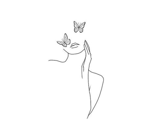 Below Shoulder Tattoo, Face With Butterfly Tattoo, Self Love Line Art, Brain Tattoo, Simple Tattoos For Women, Single Line Tattoo, Small Pretty Tattoos, Writing Tattoos, Doodle Tattoo