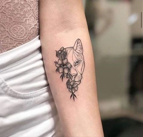 Half Flowers Tattoo, Lioness Tattoos, Bicep Tattoo Women, Inner Wrist Tattoos, Tato Maori, Animal Tattoos For Women, Inner Arm Tattoos, Inner Bicep Tattoo, Basic Tattoos