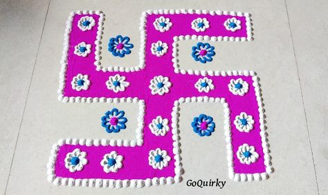 Latest Rangoli, Pooja Rooms, Rangoli Designs, Crochet Blanket, Kids Rugs, Design, Home Decor