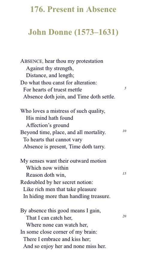 Present in absence-John Donne John Donne Quotes, John Donne Poems, English Literature Classroom, Classic Poems, 31 March, John Donne, Church Of England, Love Never Fails, Writing Life