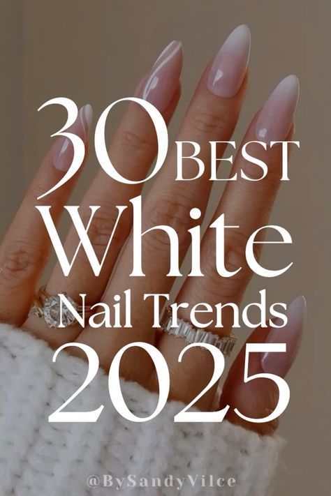 Dip Nails Milky White, Velvet Nails White, White Nail With French Tip, Natural French Nails Acrylics, White Frost Nails, White Sparkle Dip Powder Nails, Cute Simple Wedding Nails, White Tip Almond Nails With Design, Natural Colour Nail Designs