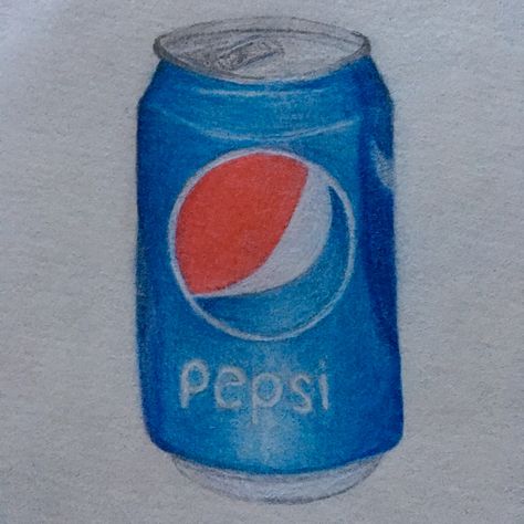 Pepsi • Coloured Pencil ✏️ Art By XinnyXox Pepsi Drawing, Coloured Pencil Art, Sport Theme, Etch A Sketch, Cut Out Art, Gcse Art Sketchbook, Observational Drawing, Art Drawing Sketch, Pop Cans