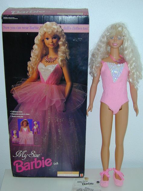 90s Toys For Girls, My Size Barbie, Life Size Barbie, Childhood Dreams, 90s Girl, Historical Women, 90s Toys, Ballerina Slippers, Dolls For Sale