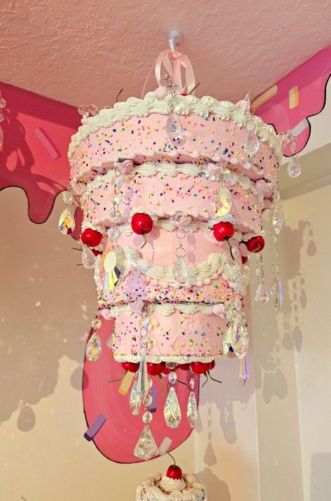 Realistic Cake Chandelier. 4 Tiers Tall, White, Blue or Pink. Perfect Faux Cake for Bakery Decor, Bedroom Decor, She Shed and Photo Props. - Etsy Cake Chandelier, Makey Makey, Faux Cake, Realistic Cakes, Bakery Decor, Funky Decor, Fake Cake, Blue Or Pink, Palm Beach Fl