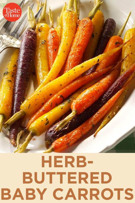 Baby Carrots Side Dish, Rainbow Carrot Recipes, Autumn Countryside, Baby Carrot Recipes, Carrots Side Dish, Healthy Greens, Butter Carrots, Easter Side Dishes, Baked Carrots