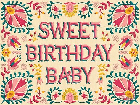 A folk style birthday present for the sweet baby Russian Doll in your life Style Birthday, Sweet Birthday, Folk Design, Folk Style, Art Typography, Russian Doll, Folk Fashion, Geek Out, All I Want