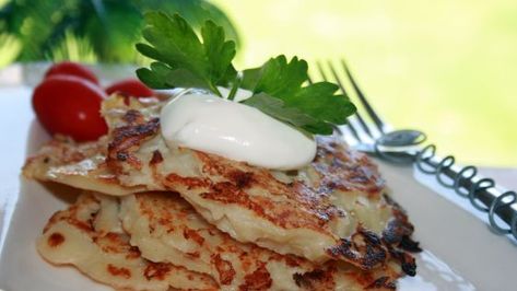 Swedish Potato Pancakes (Raggmunk) Recipe - Food.com Swedish Meals, Potato Types, Potato Spaghetti, Switzerland Recipes, Waffles Belgian, Swedish Food Recipes, Swedish Baking, Fried Fritters, Swedish Treats