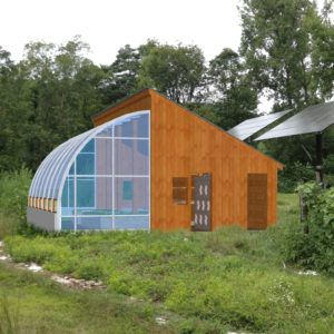 Greenhouse Backyard, Passive Solar House Plans, Solar House Plans, Passive Solar Greenhouse, Forest Homes, Rainwater Collection, Solar Greenhouse, Small Barns, Passive Solar Homes