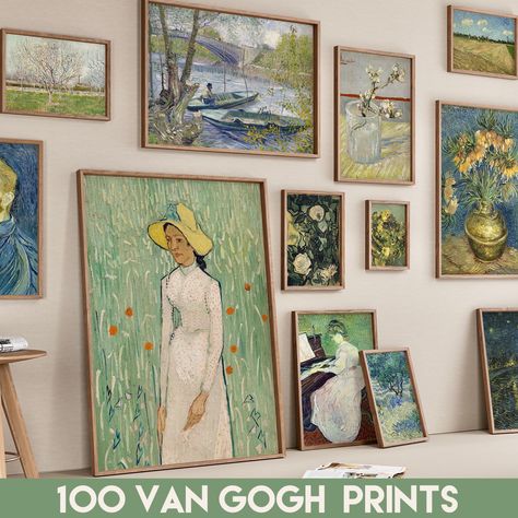 Van Gogh Wall Art Prints Set, Eclectic Prints,Printable Famous Classic Oil Paintings, Mega Bundle Set of 100 Digital Download Explore a curated collection of 100 exquisite printable Van Gogh oil paintings, meticulously crafted to bring the timeless beauty of masterpieces into your space.  From the mesmerizing Starry Night to the vibrant Sunflowers, each digital print captures the essence of Van Gogh's artistry. Elevate your surroundings with these high-quality, downloadable artworks, perfect for framing or incorporating into your creative projects.  Immerse yourself in the world of Van Gogh's genius and add a touch of artistic brilliance to your home or office with this comprehensive collection of printable art. PDF file will be sent to you with simple and easy to use step by step instruct Van Gogh Prints, Van Gogh Wall Art, Classic Art Prints, Office Prints, Office Wall Art, Eclectic Home, Vincent Van Gogh, Van Gogh, Starry Night