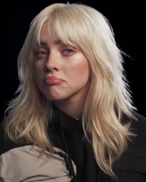 Billie Eilish, Blonde Hair, A Woman, Blonde, Hair, Blue, Black