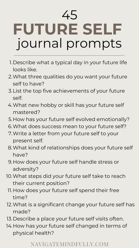 future self journaling Self Journal Prompts, Future Self Journal, Future Self Journaling, Self Journaling, Self Journal, Mindfulness Journal Prompts, Journal Inspiration Writing, Healing Journaling, Daily Journal Prompts