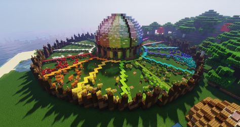 Circle Builds Minecraft, Minecraft Hexagon Base, Minecraft Circular Building, Minecraft Sphere, Minecraft Dome, Minecraft Circles, Minecraft Farm, Minecraft Pictures, Easy Minecraft Houses