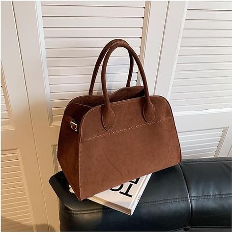 Amazon.com: uQinHan Leather Tote Bag, Matte Grained Leather Hobo Bags, Large Tote Bag for Women, Work, Travel (Coffee, Small) : Clothing, Shoes & Jewelry Suede Tote Bag, Vintage Tote Bag, Suede Purse, Brown Tote Bag, Suede Bag, Suede Tote, Suede Handbags, Brown Tote, Commuter Bag