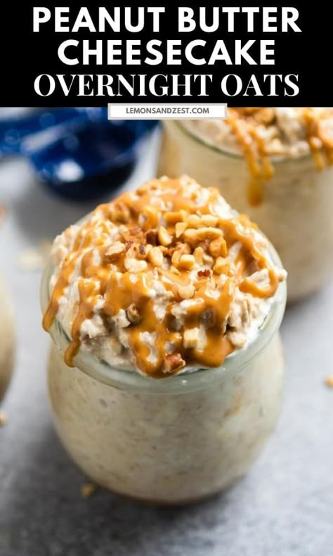 Mornings that start with peanut butter are always the best. These Peanut Butter Cheesecake Overnight Oats are a perfect ready to go breakfast that you will look forward to waking up to. Whether it’s a slow morning or one you have to jam a hundred things into, this simple, make ahead oatmeal will be perfect all summer long! #NationalPeanutBoard #HowDoYouPB #overnightoats Healthy Meal Prep Recipes Dinner, Peanut Butter Cheesecake Overnight Oats, Overnight Oats Recipe Cheesecake, Make Ahead Overnight Oats, Overnight Oats With Cheesecake Pudding, Peanut Butter Powder Overnight Oats, Butterscotch Overnight Oats, Overnight Oats Cheesecake Jello, Peanut Butter Over Night Oats