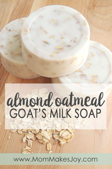 Soap Without Lye, Goat Milk Soap Recipe, Make Your Own Soap, Almond Oatmeal, Milk Soap Recipe, How To Make Soap, Diy Soap Bars, Savon Diy, Easy Soap Recipes