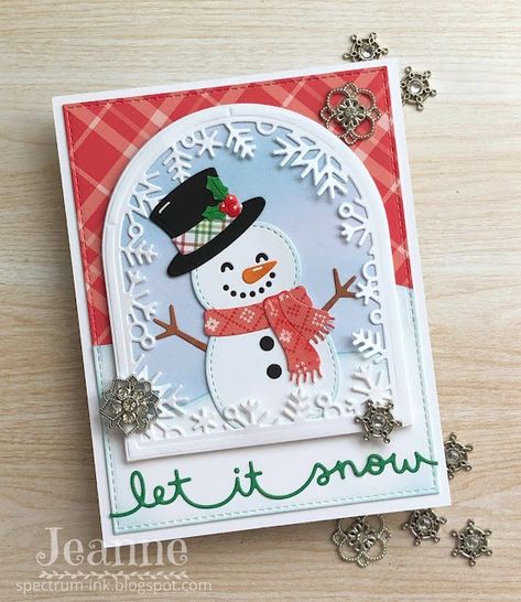 Spectrum Ink: Let it Snow! with Lawn Fawn's Build-a-Snowman Snowman Card Ideas, Lawn Fawn Build A Snowman, Snowmen Cards, Jaded Blossom, Papertrey Ink Cards, Snowman Cards, Lawn Fawn Cards, Christmas Card Inspiration, Build A Snowman