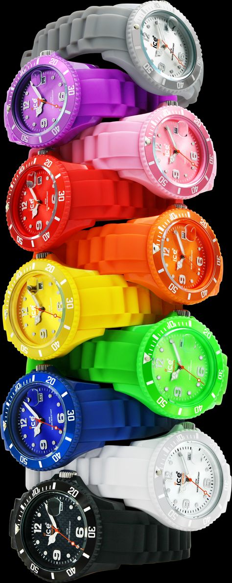 Check out our HOT new line of watches, the Ice Watch. Composition Photo, Ice Watch, Rainbow Bright, Taste The Rainbow, Tableau Art, Saving Ideas, Live Colorfully, Over The Rainbow, Happy Colors