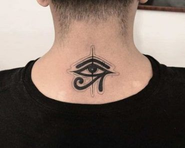 In this particular tattoo, the wearer has Eye Of Horus Eye Of Ra Tattoo, Evil Eye Tattoo Men, Eye Of Ra Tattoo Design, Eye Of Ra Tattoo, Eye Of Horus Tattoo, Masonic Tattoos, Egyptian Eye Tattoos, Horus Tattoo, Evil Eye Tattoo