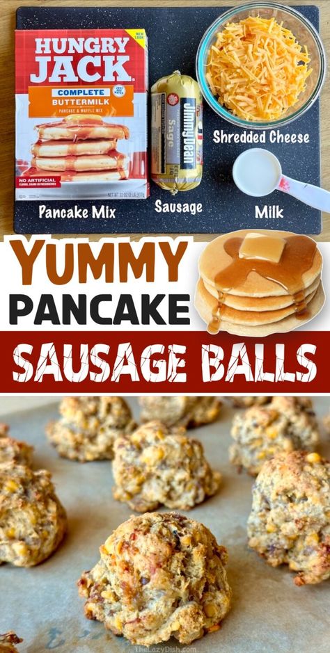 Pancake Sausage Balls Pancake Sausage, Sausage Bites, Sausage Balls Recipe, Sausage Balls, Breakfast Bites, Breakfast Idea, Best Breakfast Recipes, Balls Recipe, Breakfast Recipes Casserole